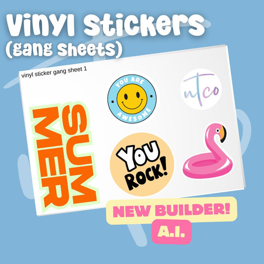 Build your VINYL STICKERS Gang Sheet